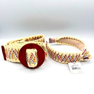 NEW Shiraleah Chicago multi knotted headband and matching adjustable belt set!